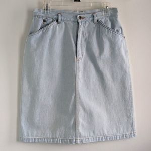 Liz Claiborne Lizwear Jeans Vintage Light Wash Denim Skirt